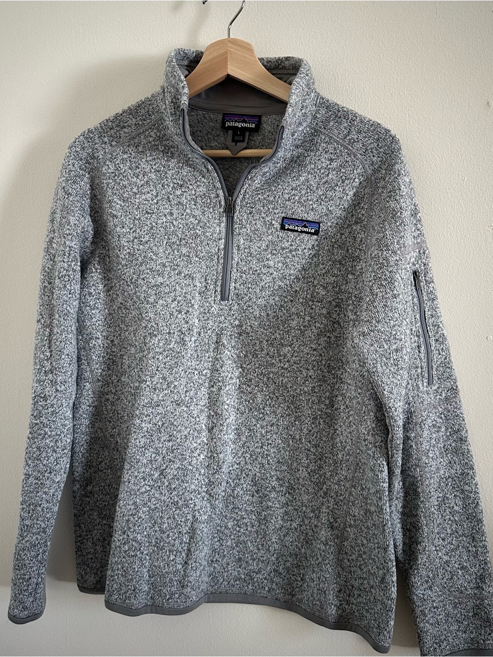 Patagonia Grey Heather Half-Zip Fleece Pullover